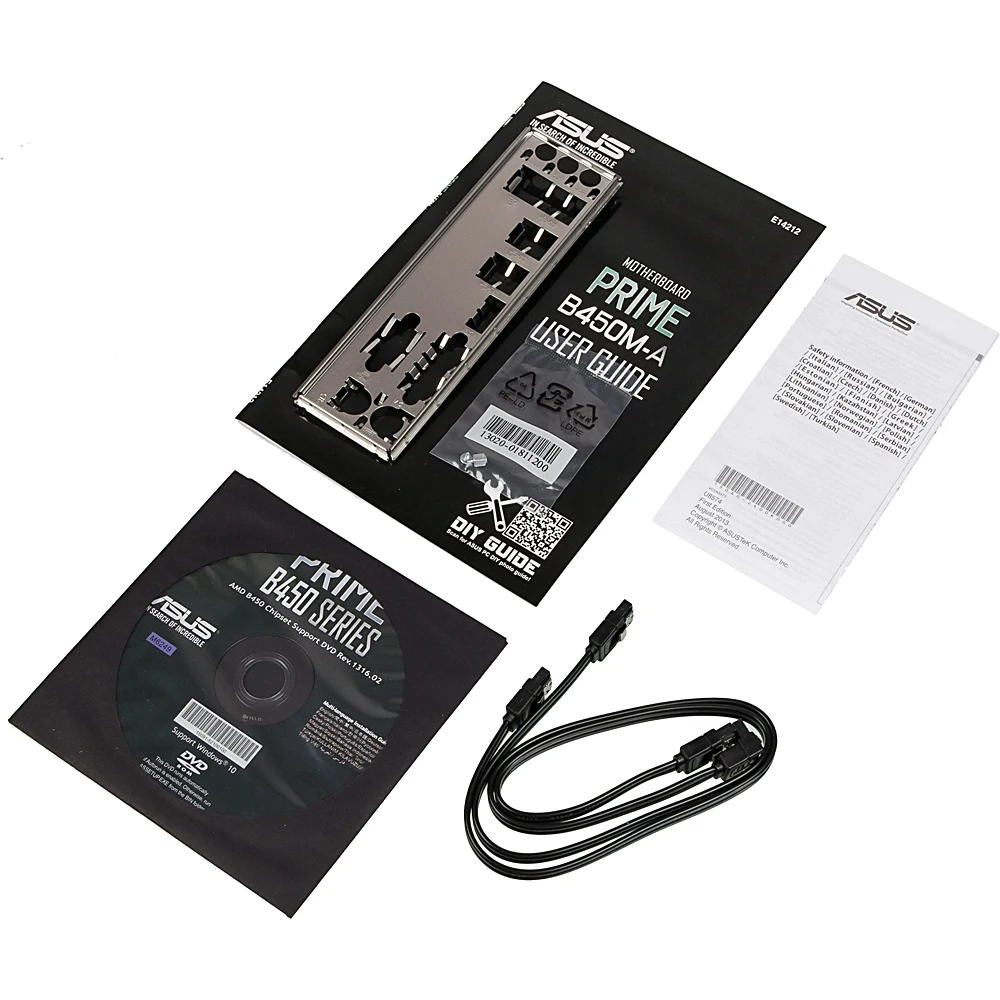 Материнская плата Asus PRIME B450M-A Soc-AM4 AMD B450 4xDDR4 mATX AC`97 8ch(7.1) GbLAN RAID+VGA+DVI