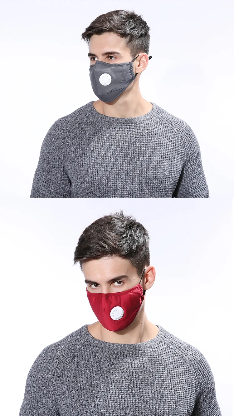 Моющиеся Многоразовые маски против загрязнения рта маска для лица респиратор хлопок унисекс рот Муфельная для аллергии/астмы/Велоспорт