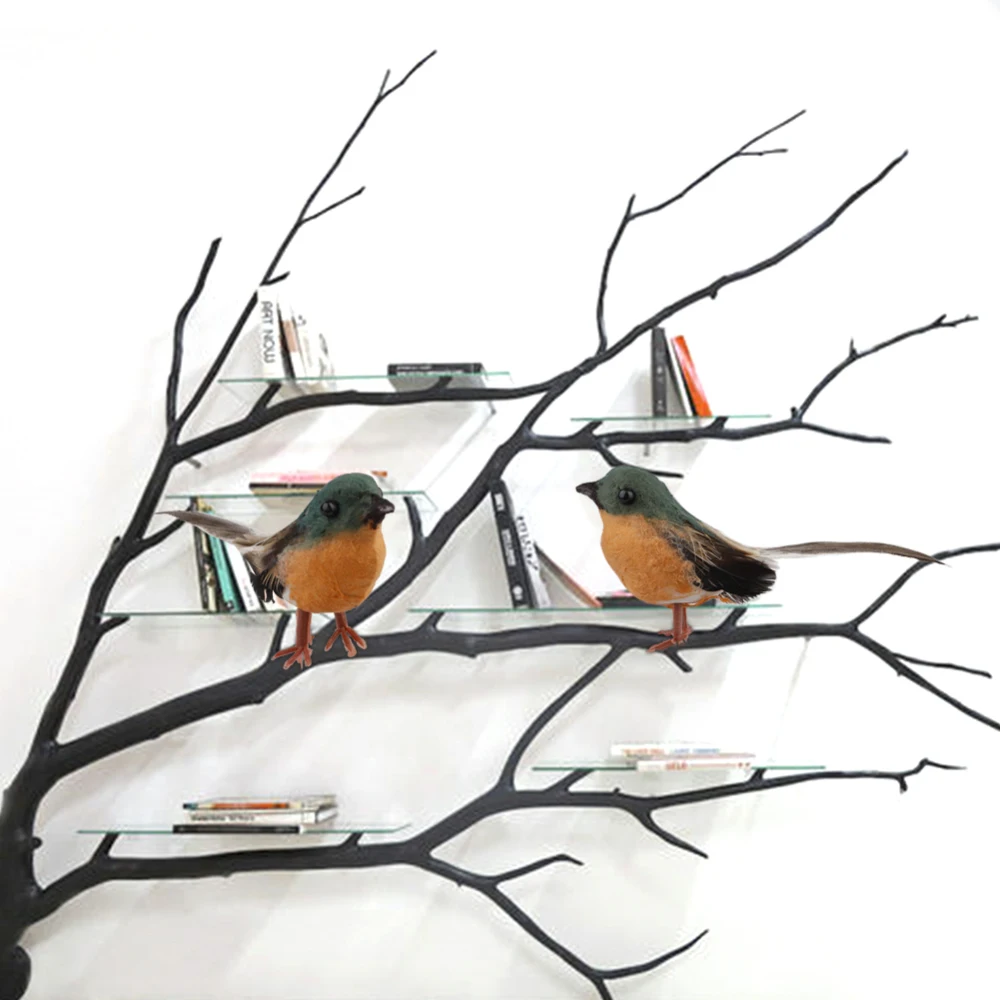 12 шт., Рождественская елка с изображением Робин-птицы, искусственные перья, рождественские украшения, свадебные украшения