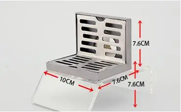 Stainless Steel Wall Drain Bathroom corner side row Floor Drain Tile Insert Square Anti-odor Floor Waste Grates PF92905