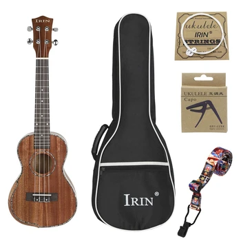 

IRIN Concert Ukulele Kit 23 Inch Mahogany Wood Ukelele Wood Fingerboard Neck Hawaii 4 String Guitarra
