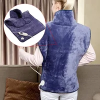 Universal Voltage Microplush Electric Heating Pad Wrap Vest for Neck and Shoulders Winter Body Warmer Whole Back Pain Relief 1