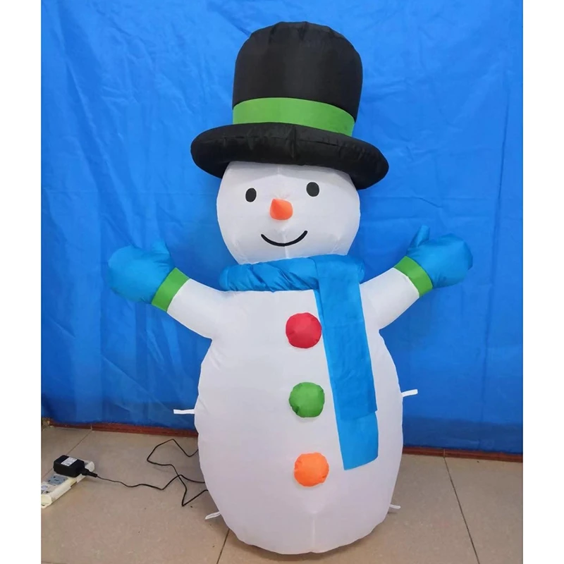 1,2 м Светодиодный Надувные игрушки в виде снеговика, светодиодный свет, рождественские, карнавальные, зимние, вечерние, реквизиты, уличные украшения для двора