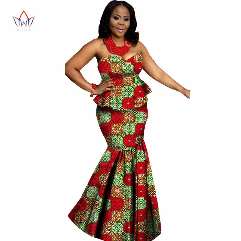 5 summer traditional african sleeveless Skirt set dashiki africa skirt and top ladies clothes clothing high quality 6xl WY461 - Цвет: 5