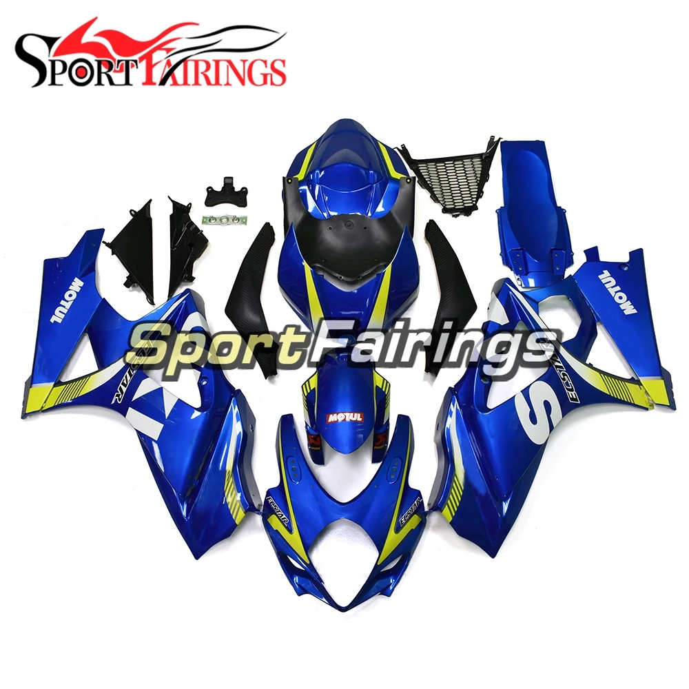 Синий желтый Обтекатели для Suzuki GSXR1000 GSX-R 1000 K7 07 08 2007 2008 впрыскивание, АБС-пластик мотоцикл комплект обтекателей