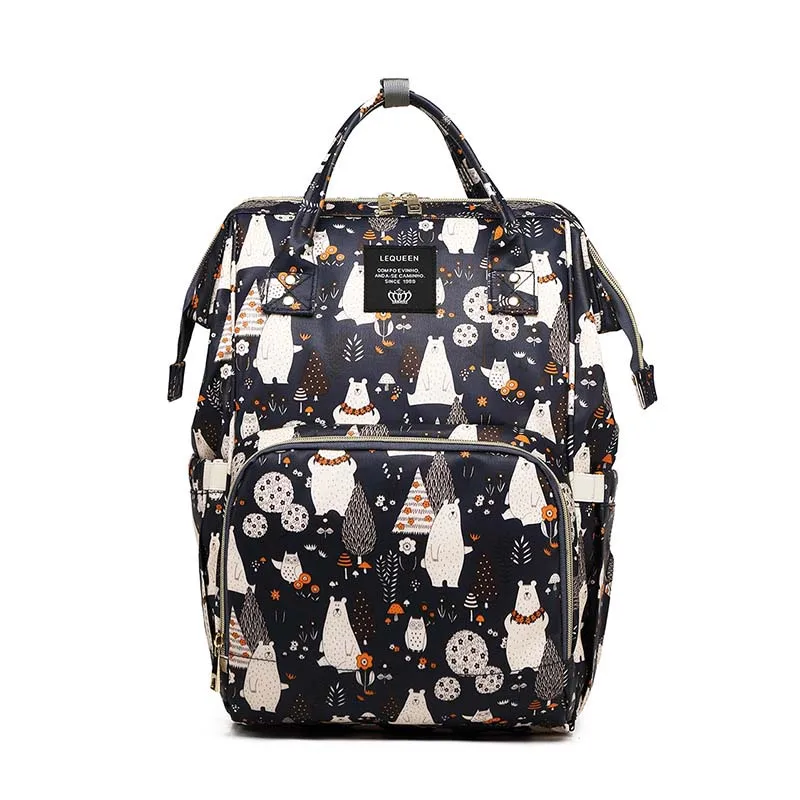 without usb port USB Mommy Bag Diaper Large Capacity baby bag travel Nappy diaper backpack waterproof anti-loss maternity bag handbags for moms - Цвет: without usb port