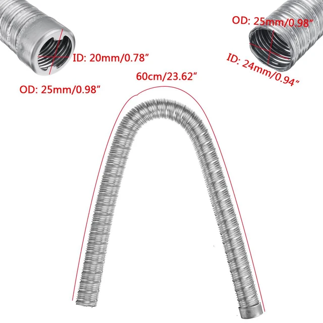 1/2/5pcs 60cm Dual-layer Heater Exhaust Pipe Stainless Steel