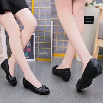 

Women Wedge pumps Sexy Women Bow Pumps shoes Butterfly round Toe Office Shoes Woman wedge Heels Dress Mather shoes fashion shoes
