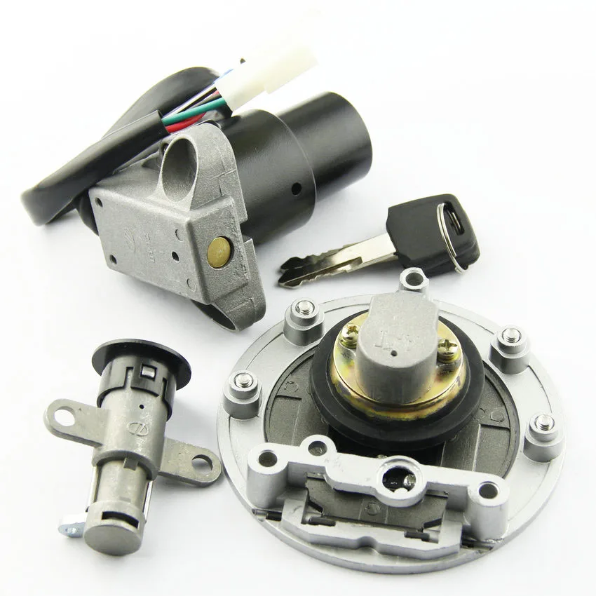 Motorcycle Ignition Switch Fuel Gas Tank Cap Cover Seat Lock Key Set Kit For Yamaha TZR125 TZR150 TZM150 TDM850