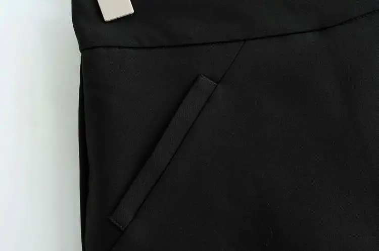 C66-2173 Summer New Style Europe And America High-waisted Culottes Anti-Exposure Fastener Decoration Slim Fit Shorts Women's a G