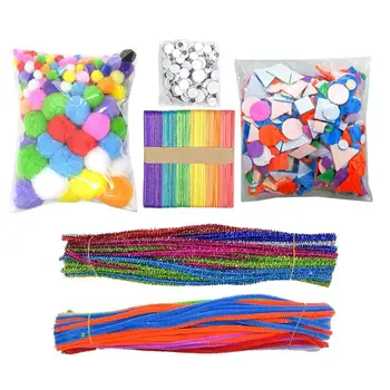 

1 Set of 750PCS Kindergarten Manual DIY Toy Plush Twisted Sticks DIY Set Handmade DIY Twisting Rod Toy Set Educational DIY