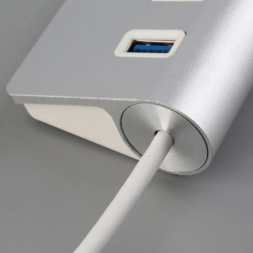 Алюминий 4 порта USB 3,0 концентратор Высокоскоростной мини-Сплиттер портативный концентратор для Apple для Mac Air PC ноутбук новейший