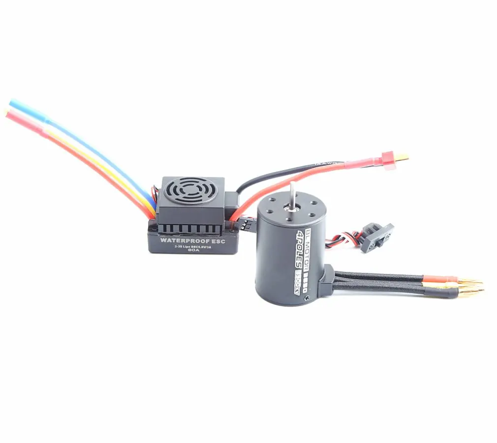 

3650 3900KV Brushless Waterproof Motor 60A 2-3S Electronic Speed Control RC ESC for 1/10 RC Car Truck Motor kit