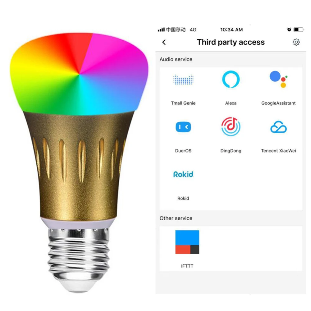 E14 B22 E26 E27 умная wi-fi-лампочка 7 Вт лампочки RGB лампа украшение Пробуждение огни совместимы с Alexa и Google Прямая поставка