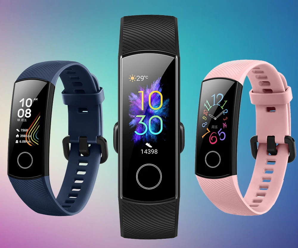 Huawei Honor band 5 band 5i smartband AMOLED умные часы с зарядкой через usb, кровяной кислород, сердцебиение, ftness, сон, плавание, спорт, trakcer