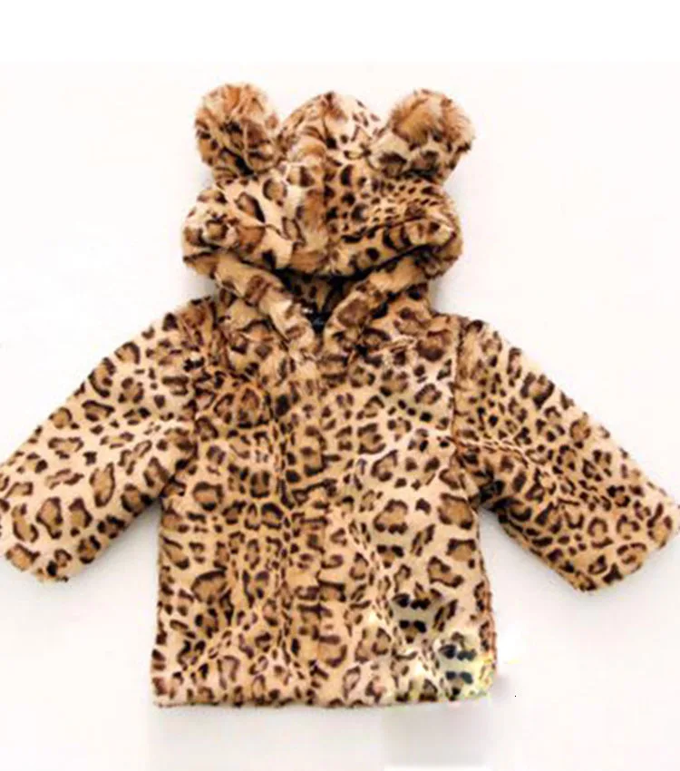Benemaker/зимние куртки из искусственного меха с леопардовым принтом для девочек и мальчиков; детская одежда; пальто; комбинезоны с капюшоном; Верхняя одежда для детей; JH110