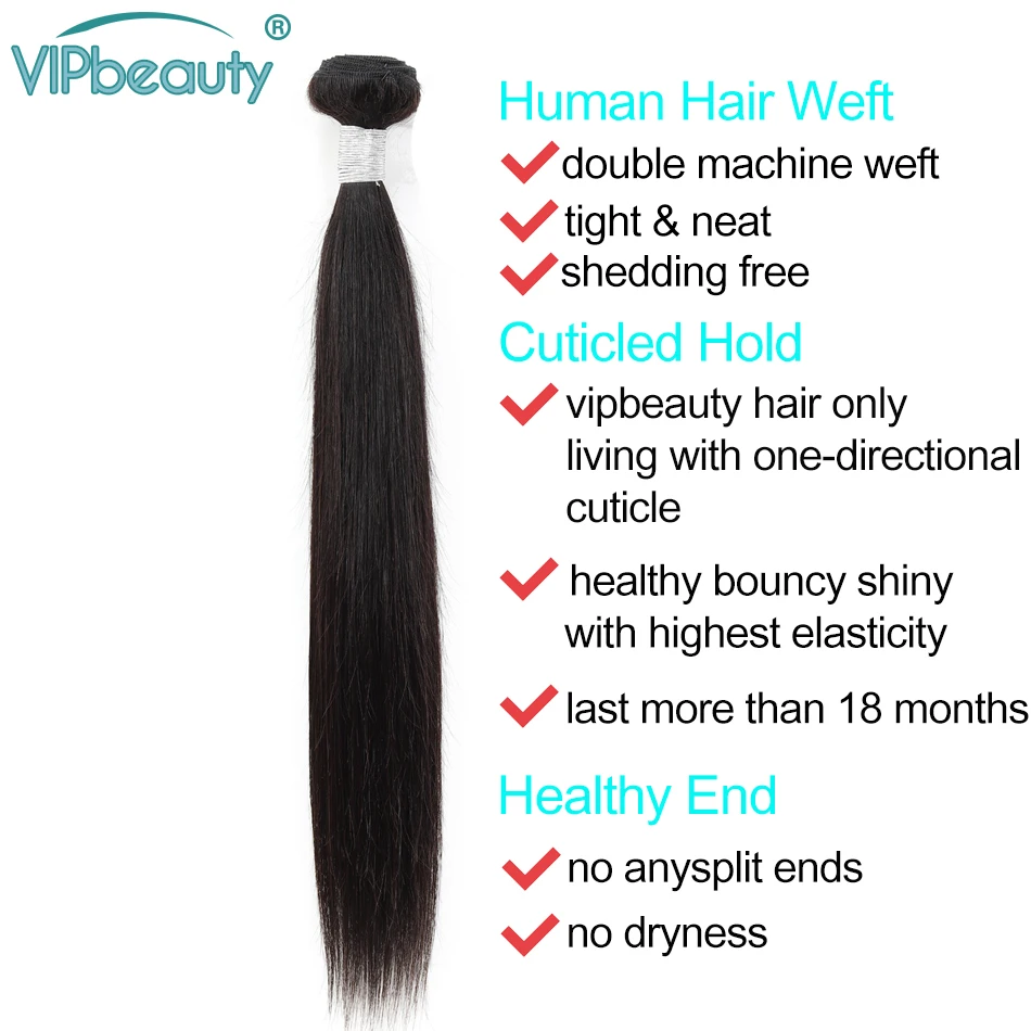 VIPBEAUTY, перуанские волосы, пряди с закрытием м, прямые волосы Remy, пряди с закрытием 8-28 дюймов, волнистые пряди
