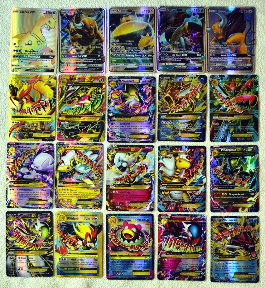 60 шт. TAKARA TOMY Pet Pokemon Cards новейший стиль в Pokemon GX EX Card игрушка для детей Детские игрушки