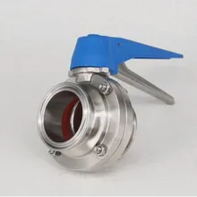 2 ''51 мм Труба OD 2" тройной зажим санитарный клапан-бабочка управление потоком сжимающий триггер Homebrew SUS 304 нержавеющая сталь