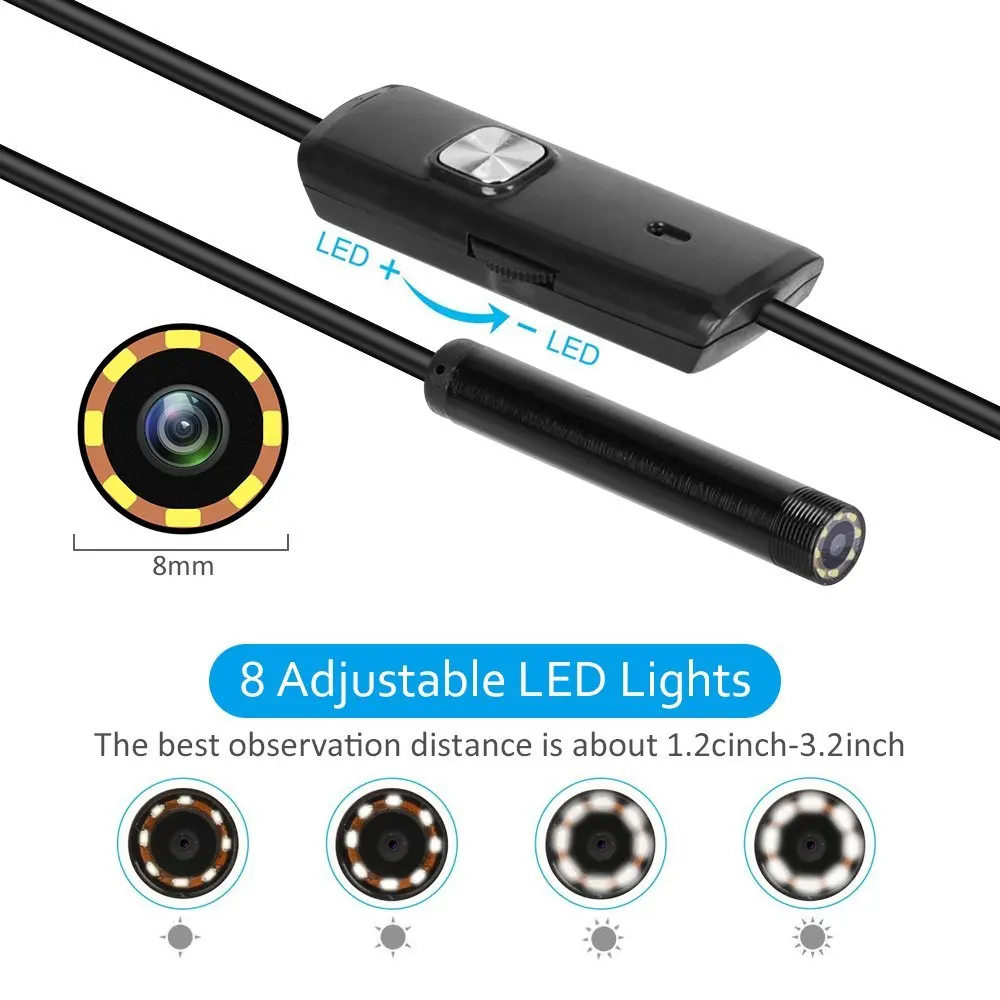 1080P HD мини Android жесткий кабельный эндоскоп камера IP67 1920*1080 1 м 2 м 3,5 м 5 м микро USB инспекционная видеокамера