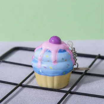 

Sequashi Kawaii Adorable Ice Cream Cake Scented Cream Slow Keychain Stress Reliever Elastic Environmentally PU Toy 8.23
