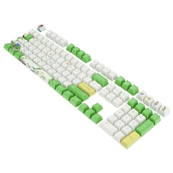 

Lotus Leaves Water Lily Pool OEM Profile PBT Keycaps For GH60 GK61 61 64 87 104 108 Keys Cherry Mx Switch Mechanical Keyboard