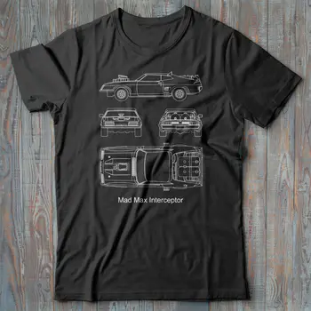 

Automotive Car T-Shirt - Mad Max Interceptor - Technical Blueprint