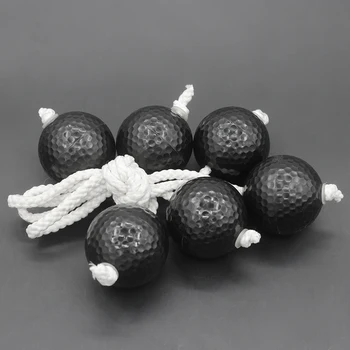 

6 Set Ladder Toss Ball Golf Ball Bolas Hard Golf Training Outdoor Game Ball Set 440g / 15.5oz Nylon Rope Ladder-ball Ladder Toss
