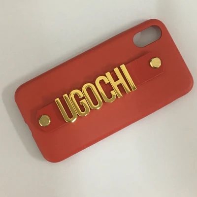 

For iPhone 6 6s 7 8 plus X XR XS MAX Fashion Luxury Custom Metal name Wrist Strap Leather phone case cover