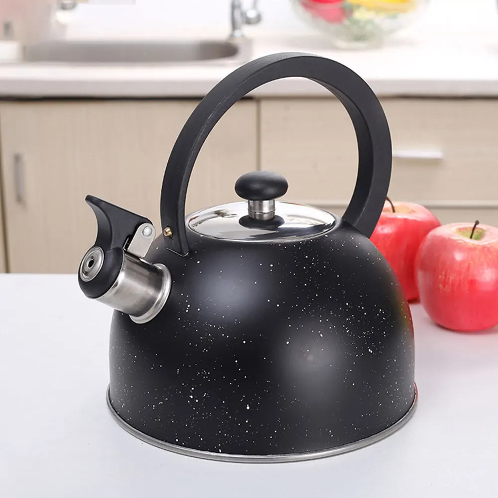 2.5L индукционная плита Открытый Кемпинг нержавеющая сталь портативный свистящий чайник с ручкой газовая плита домашняя кухня кофейник
