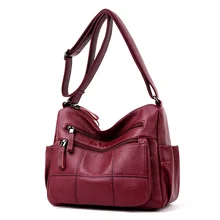 Роскошные женские сумки, дизайнерские Высококачественные мягкие кожаные сумки для женщин, сумки через плечо