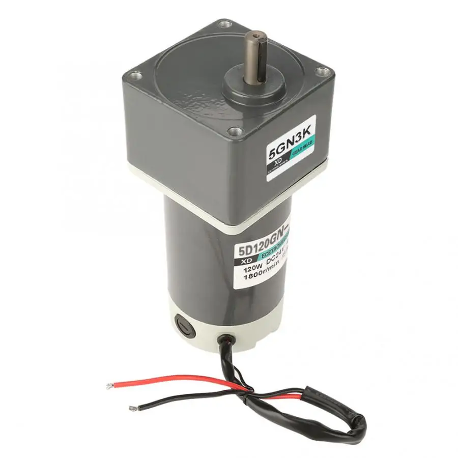 DC 24V 120W Постоянный магнит Шестерня Регулируемая скорость двигателя CW/CCW двигатель DC мотор-редуктор
