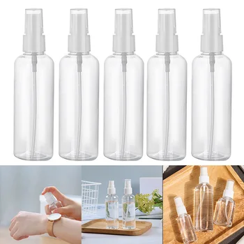 

New Hot 10/5PCS 100ml Travel Transparent Plastic Perfume Atomizer Empty Spray Bottle Reuse SMD66