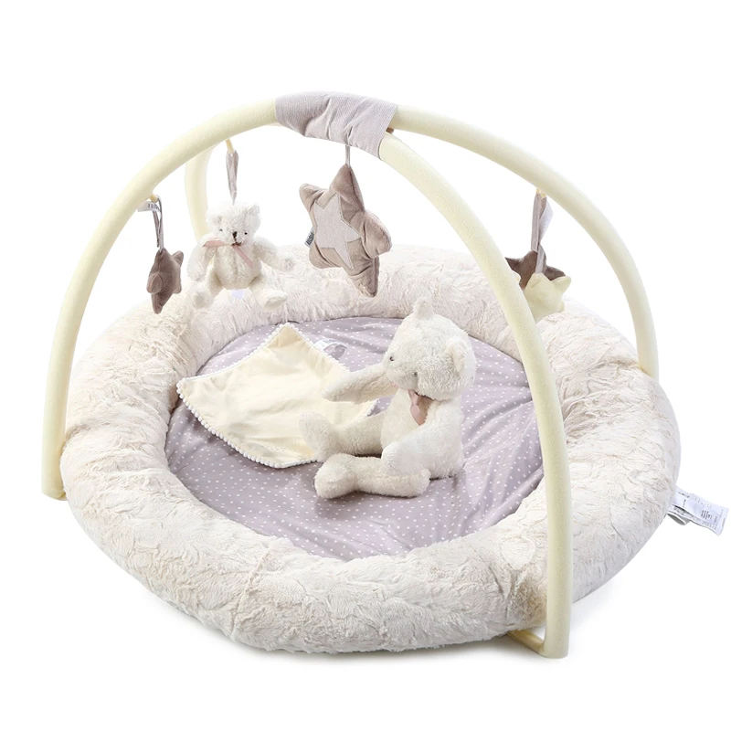 White bear Детский игровой коврик, коврик для новорожденных, одеяло для ползания, медведь, Детская Спортивная игрушка, игра-головоломка, коврик для фитнеса, музыкальный коврик для малышей, колыбель - Цвет: White bear