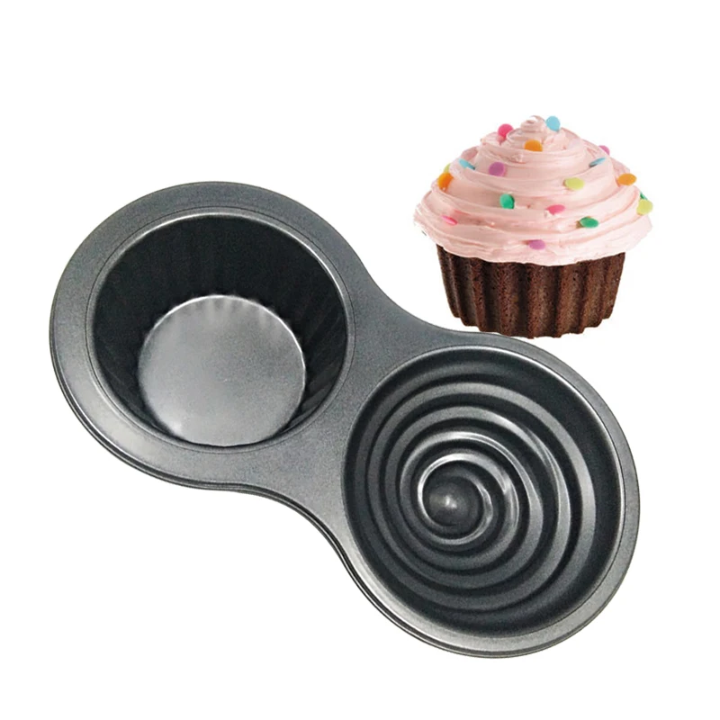 

Carbon Steel Giant Cupcake Mold/Mould Large Cupcake Pan Embossed Jumbo Cupcakes Mold Cake Baking Tools 486