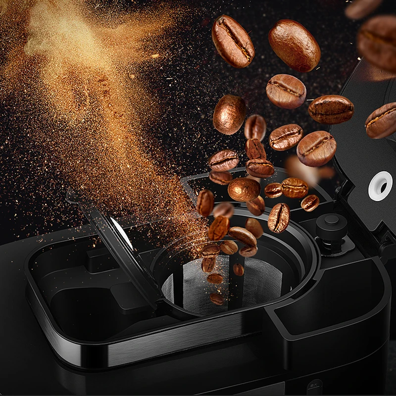 Home automatic American coffee machine?LCD display coffee machine for grinding coffee beans