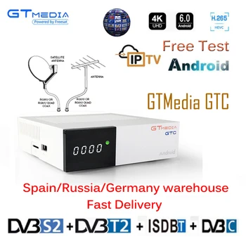 

Freesat GTC Receptor DVB-S2 DVB-C DVB-T2 Amlogic S905D android 6.0 TV BOX 2GB 16GB +1 Year cccam Satellite TV Receiver TV Box
