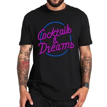 

Cocktail T Shirt Movie Logo Cocktail & Dreams Shirt 80s Cruise Bar Cool Pure Cotton Vintage Crewneck Soft Tops Tees