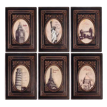

The Great Eiffel Tower Theme Diary A5 Notebook Blank Kraft Paper Book 100 Sheets PU Embossed Louvre/Statue of Liberty