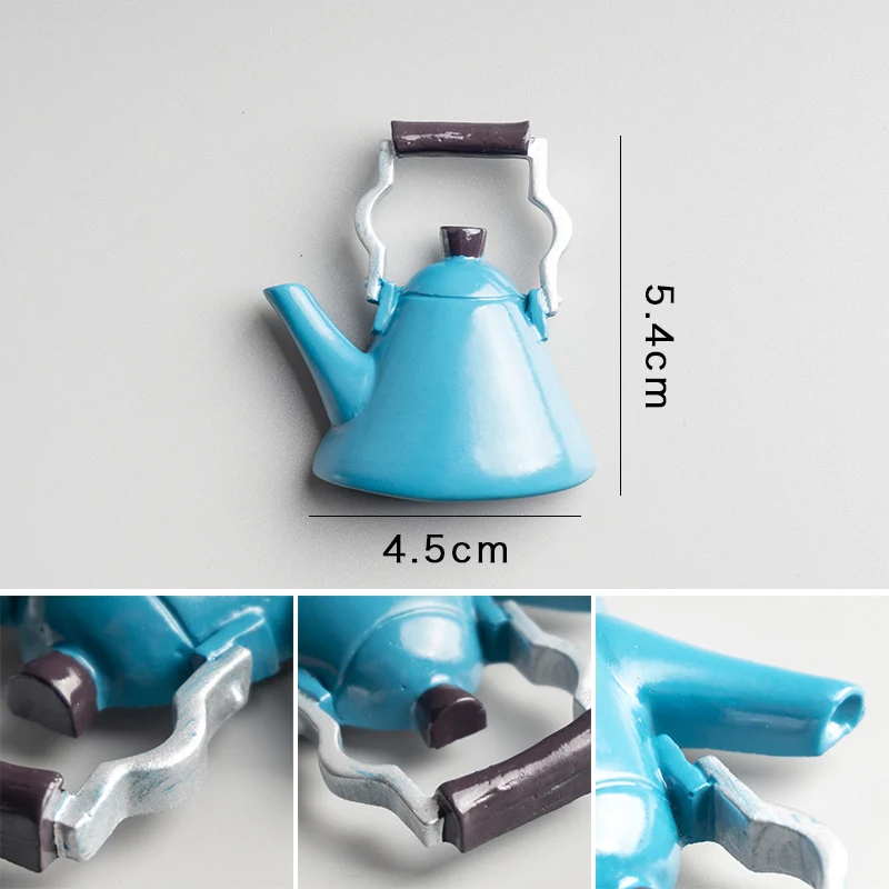 3D Food Macarone Coffee Refrigerator Paste Magnetic Coffee Cake Kettle Fridge Magnet Collection