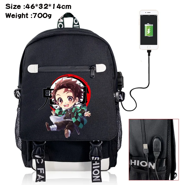 Style 3 Аниме «Демон» Истребительница Kimetsu без Yaiba камадо USB рюкзак сумка ранец Рюкзак Школьная Сумка для мальчиков и девочек Книга Сумка день пакет - Цвет: Style 3