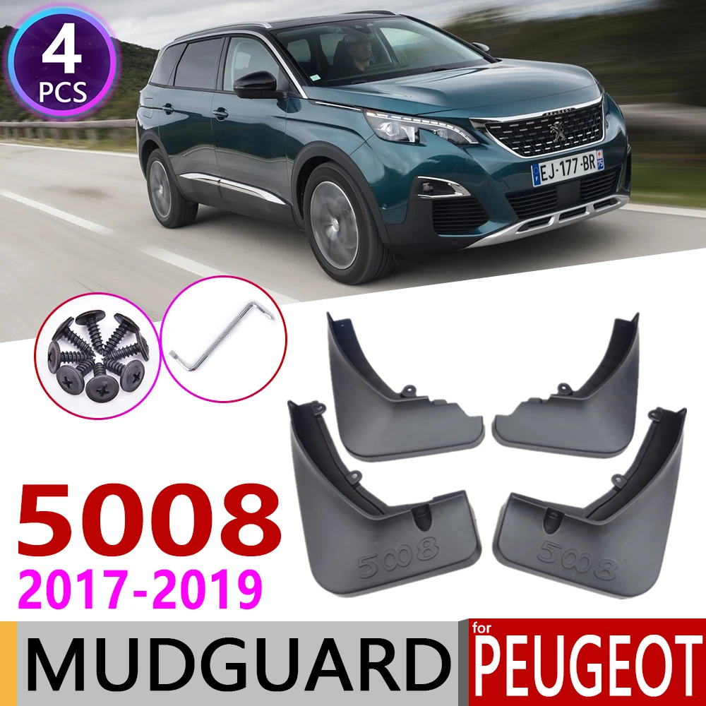 4-PCS-Front-Rear-Car-Mudflap-for-Peugeot-5008-2017-2018-2019-Fender-Mud-Guard-Flap