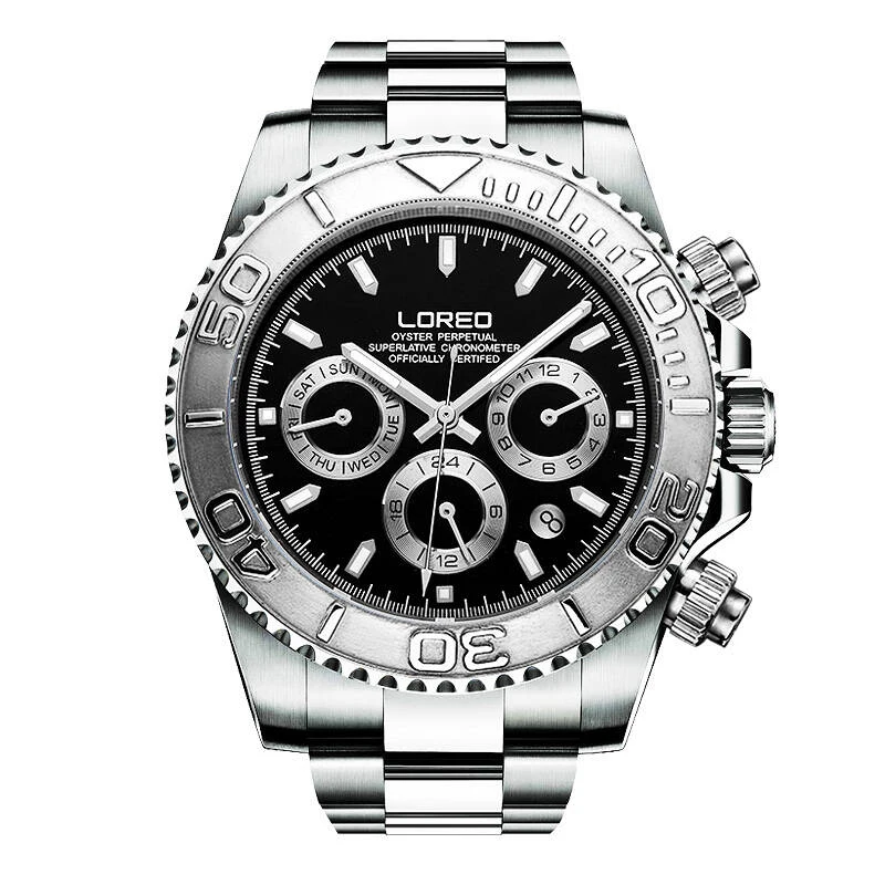 LOREO 9208 diver 200 м oyster perpetual cosmographal daytona автоматический самоветер военный Хронограф Календарь светящийся бриллиант