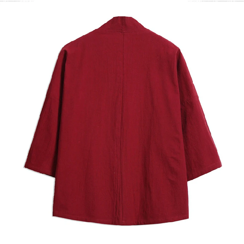 Kimono Cardigan Japanese Style Men Samurai Haori Clothing Crane Embroidery Traditional Vintage Yukata Asian Clothes Women