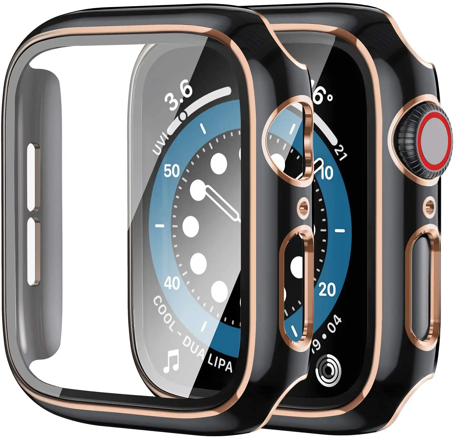 Vetro + Cover Per Apple Watch Case 44Mm 40Mm 42Mm 38Mm Iwatch Case Accessori Paraurti + Proteggi Schermo Apple Watch Serie 3 4 5 6 Se