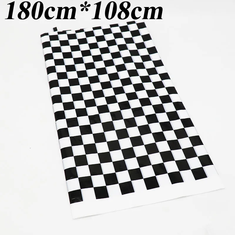1pcs tablecloths Гоночные автомобильные темы одноразовая посуда для праздника гоночный автомобиль флаг тематическая вечеринка на день рождения украшения Гоночный флаг тематические тарелки чашки - Цвет: 1pcs tablecloths