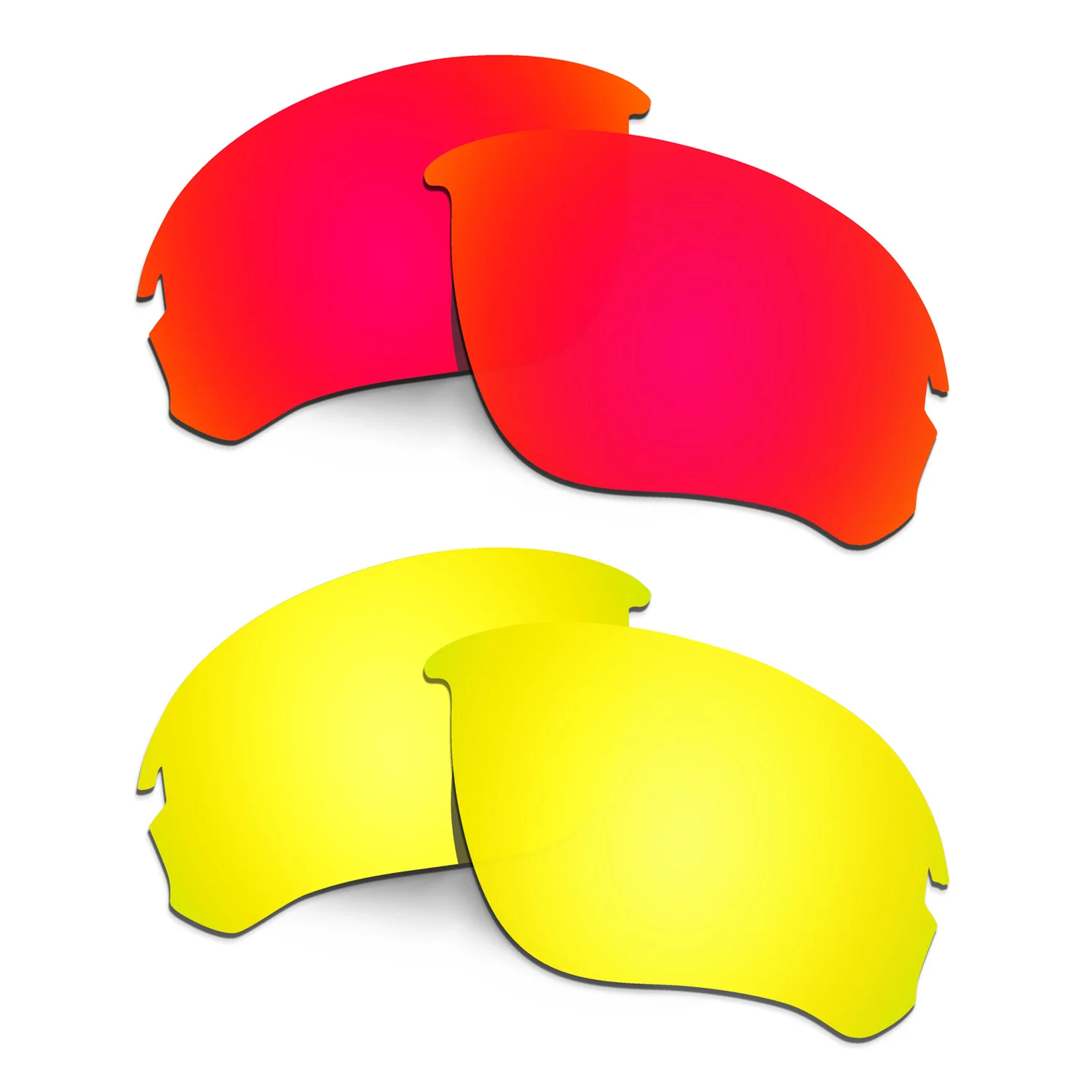 

HKUCO Polarized Replacement Lenses For SI Speed Jacket OO9228 Sunglasses Red/Gold 2 Pairs