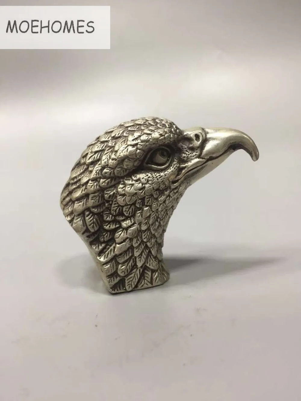 Китай(материк) coleccionable decorado a mano cabeza de halcón estatua artesanía de metal