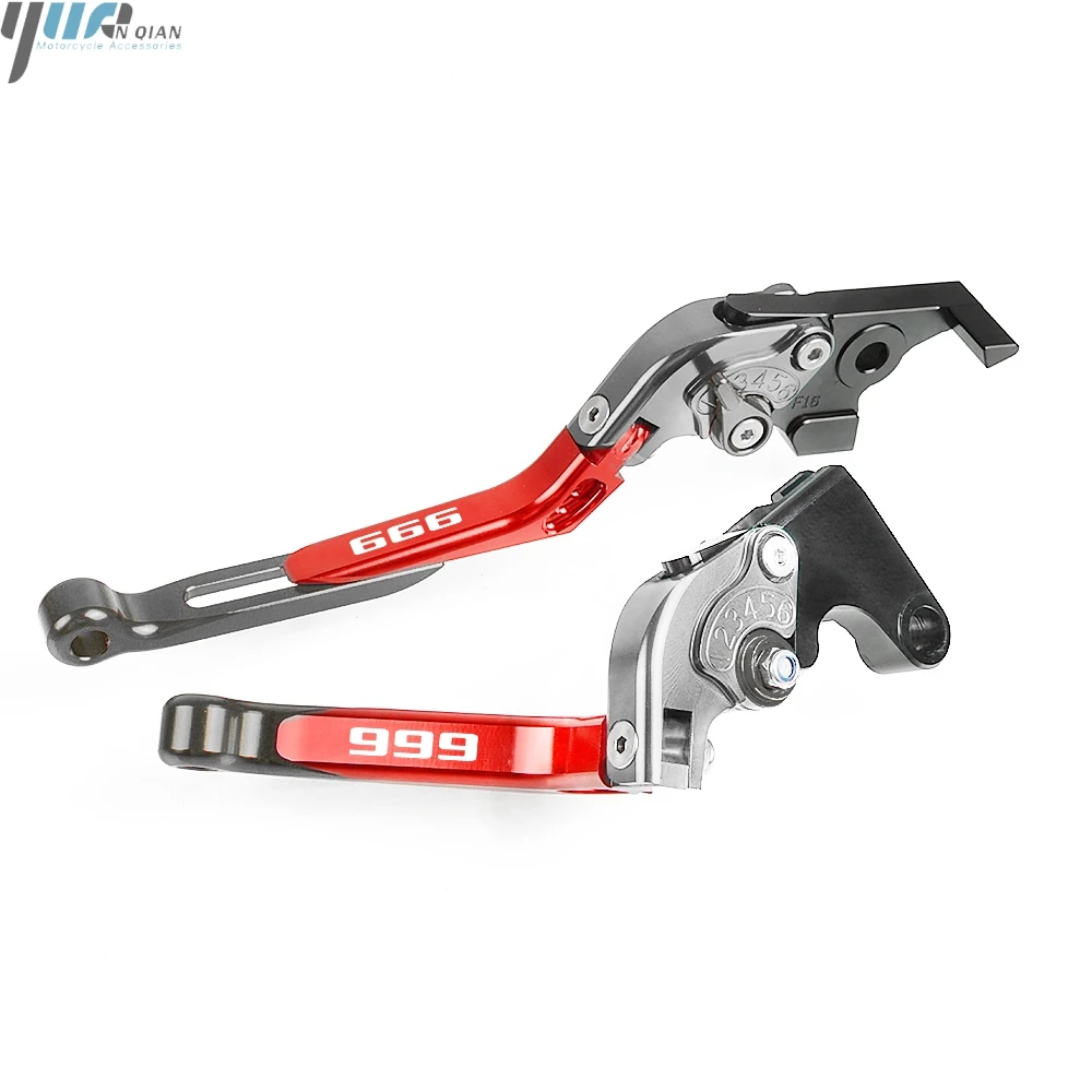 Для поездок на мотоцикле Ducati 999 99 9 99-9 2003 2004 2005 2006 алюминиевые регулируемые, для гонок мотоцикла сцепные рычаги Аксессуары для мотоциклов