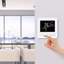 ЖК сенсорный экран программируемый термостат для отопления интеллектуальный контроллер температуры 200-240 в термостат с сенсорным управлением